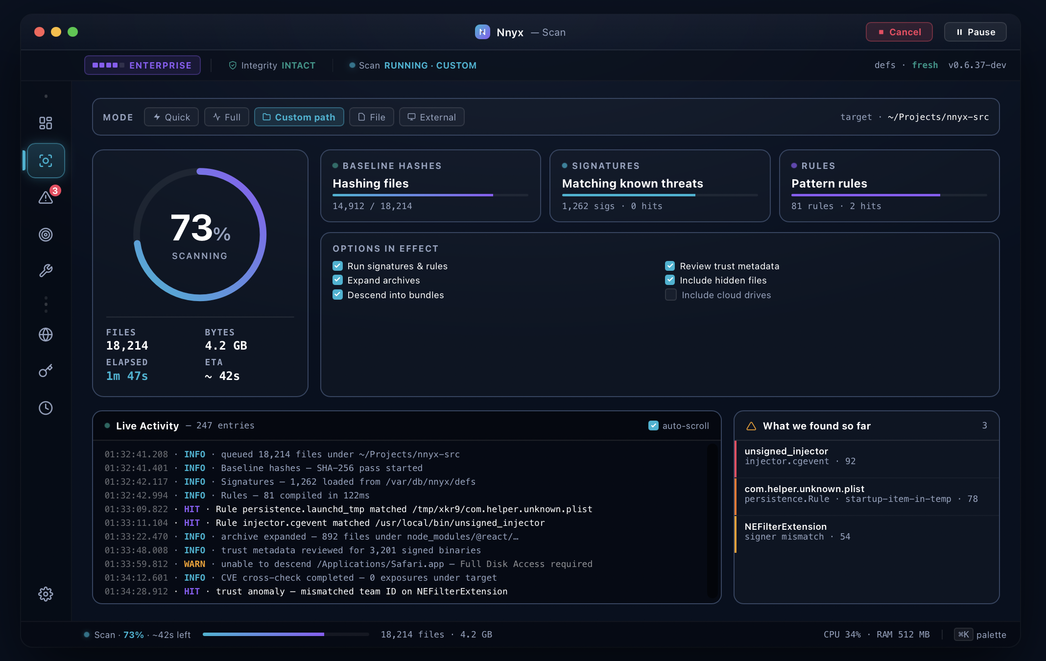 Nnyx detections